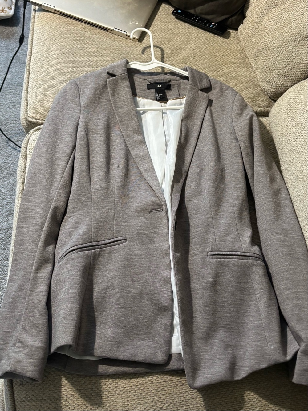 H&M Light Gray Women's Tailored Blazer